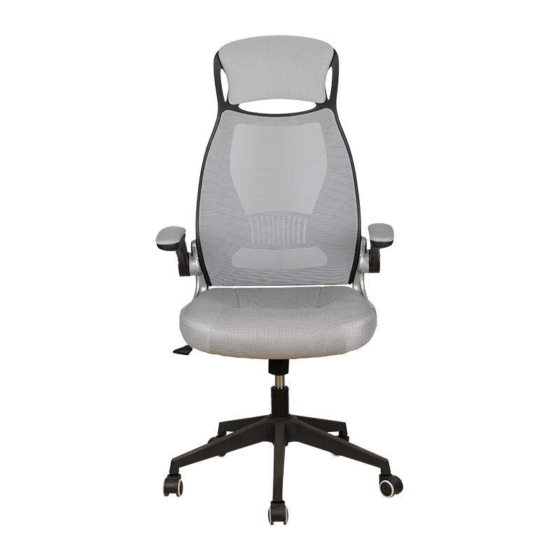 Silla de malla con reposabrazos dúplex de nailon con acabado horneado